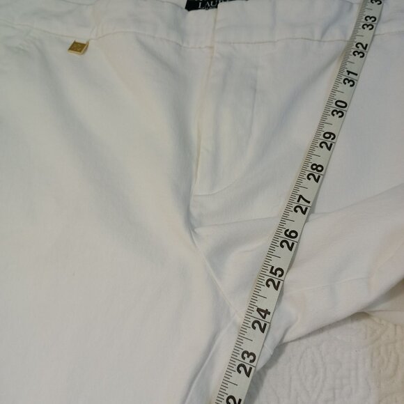 Lauren Ralph Lauren Dress Pants Womens White Size 12P Cotton Blend Professional - Picture 12 of 13